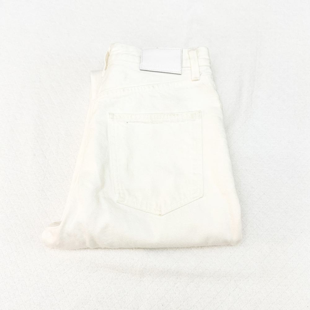Denim Forum Aritzia The Joni High Rise Loose White Denim Jeans Size 26 x 29L